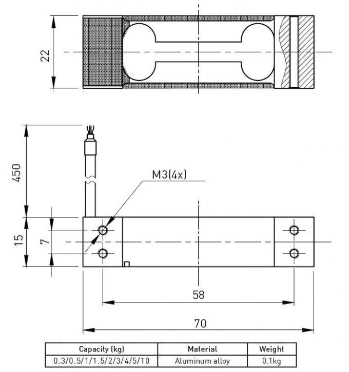 Heavy Duty Industrial Single Point Beam Load Cell Sensor Of Aluminum Alloy